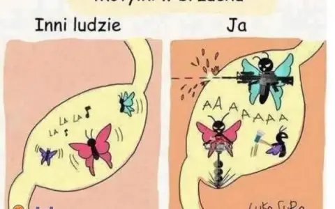 Motylki w brzuchu: śmieszne memy o miłości i stresie
