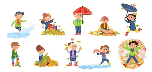kreskówkowy parasol, dzieci bawiące się parasolem