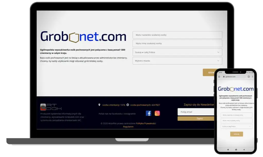 Wyszukiwarka grobów online
