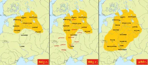 Mapa Rusi Kijowskiej X wiek